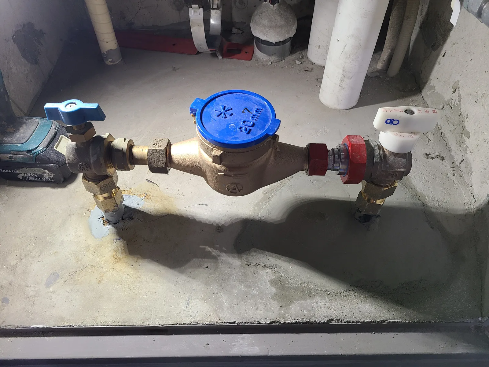水道メーターまわり漏水、給水管、パッキン取り替えン after